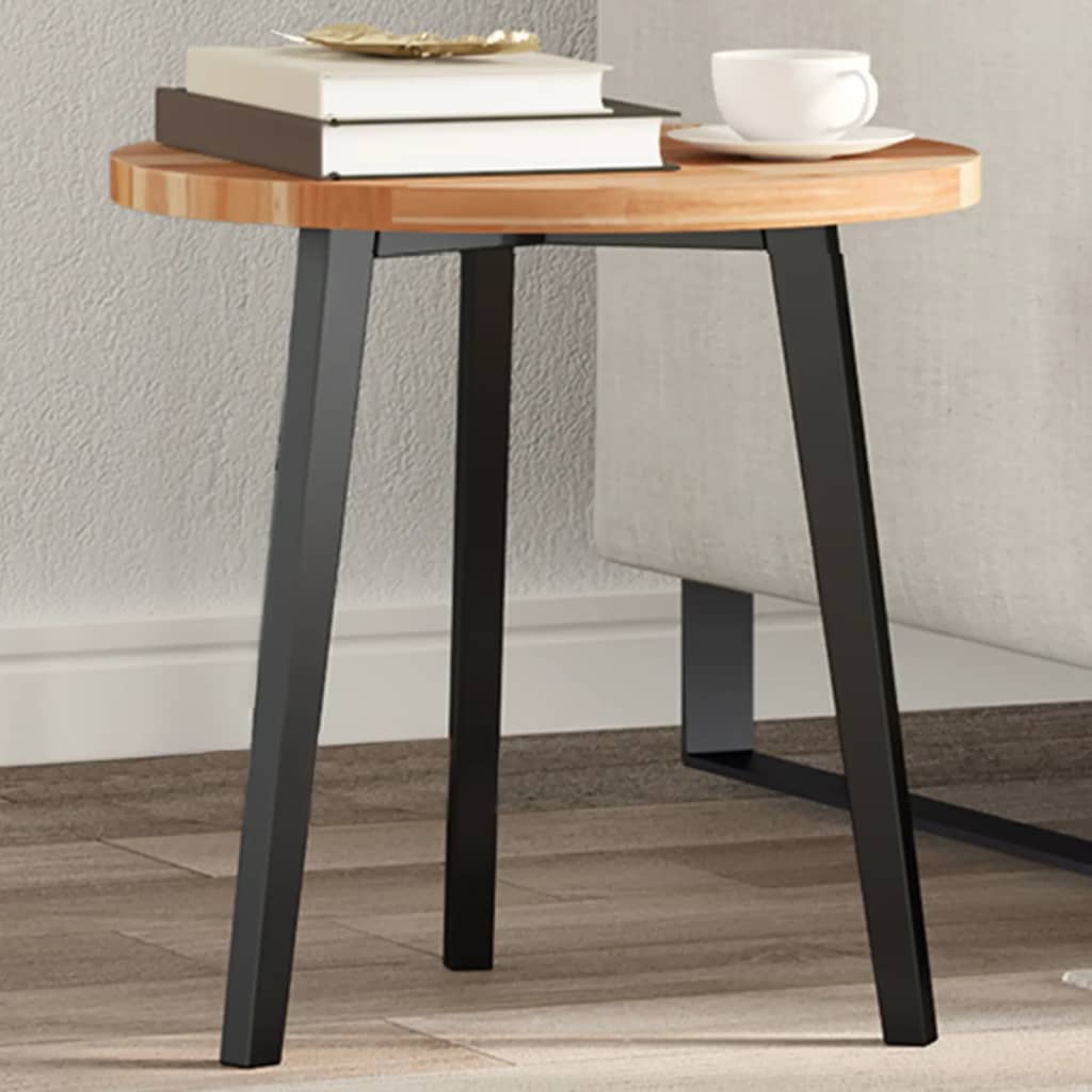 bordplade Ø40x2 cm rund massivt akacietræ billede