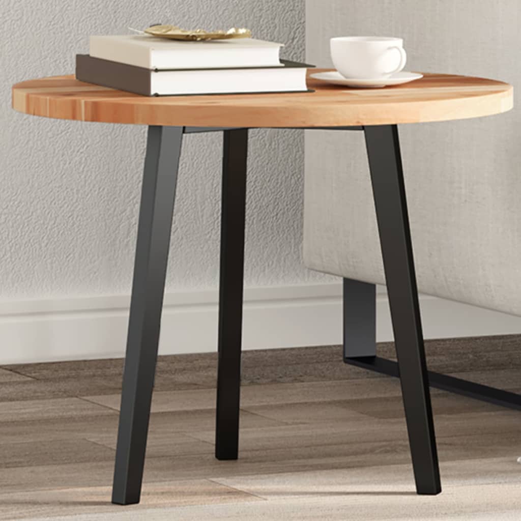 bordplade Ø50x2 cm massivt akacietræ rund billede