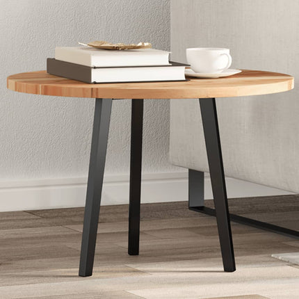 bordplade Ø80x2 cm rund massivt akacietræ