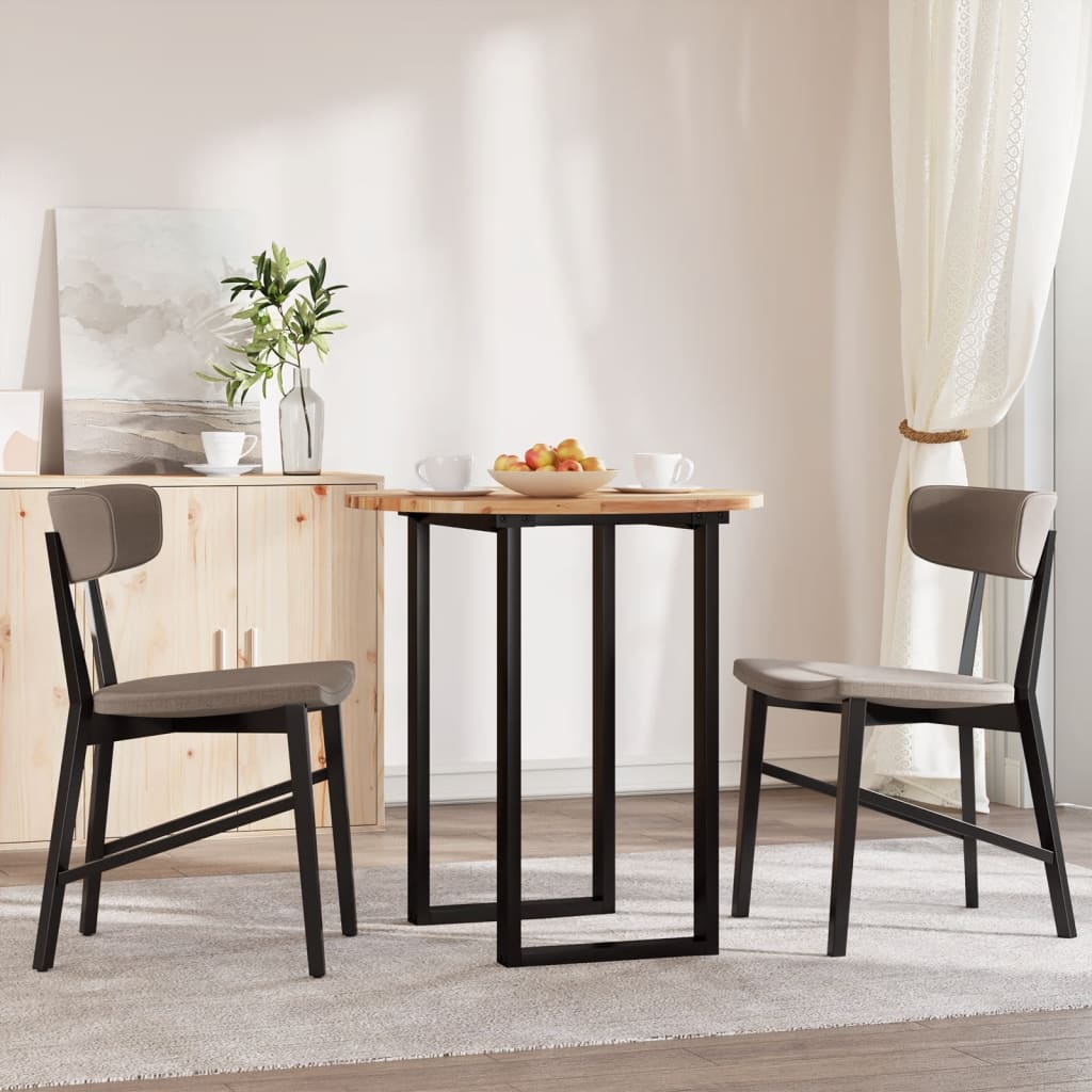 bordplade Ø70x2 cm rund massivt akacietræ