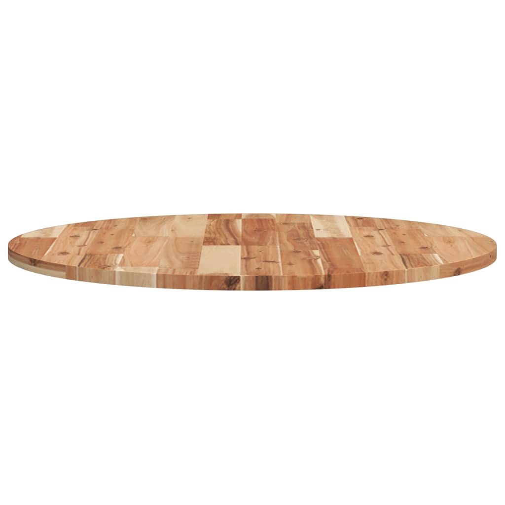 bordplade Ø70x2 cm rund massivt akacietræ