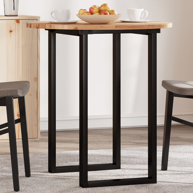 bordplade Ø70x2 cm rund massivt akacietræ