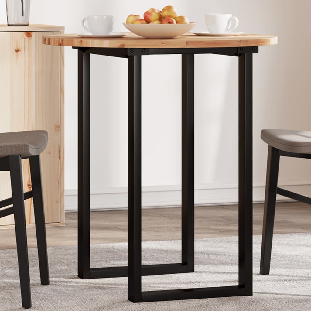 bordplade Ø70x2 cm rund massivt akacietræ