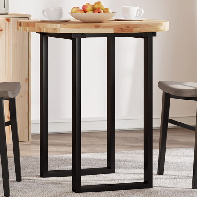 bordplade Ø70x4 cm rund massivt akacietræ