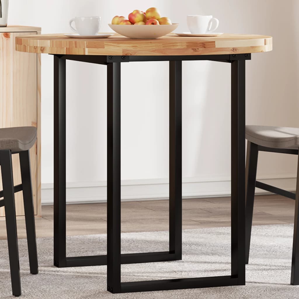 bordplade 80x4 cm rund massivt akacietr