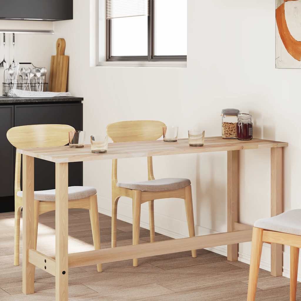 bordplade 140x50x2 cm rektangulær massivt akacietræ
