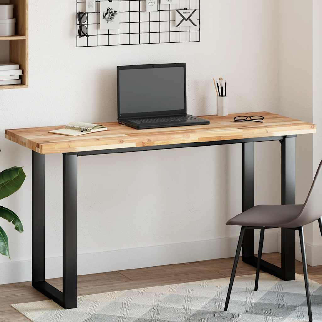 bordplade 140x50x4 cm rektangulr massivt akacietr
