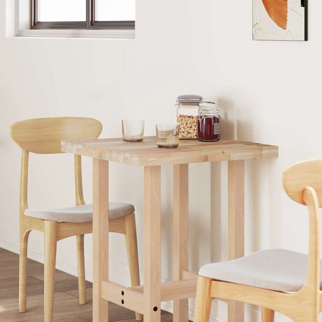 bordplade 80x60x4 cm rektangulær massivt akacietræ