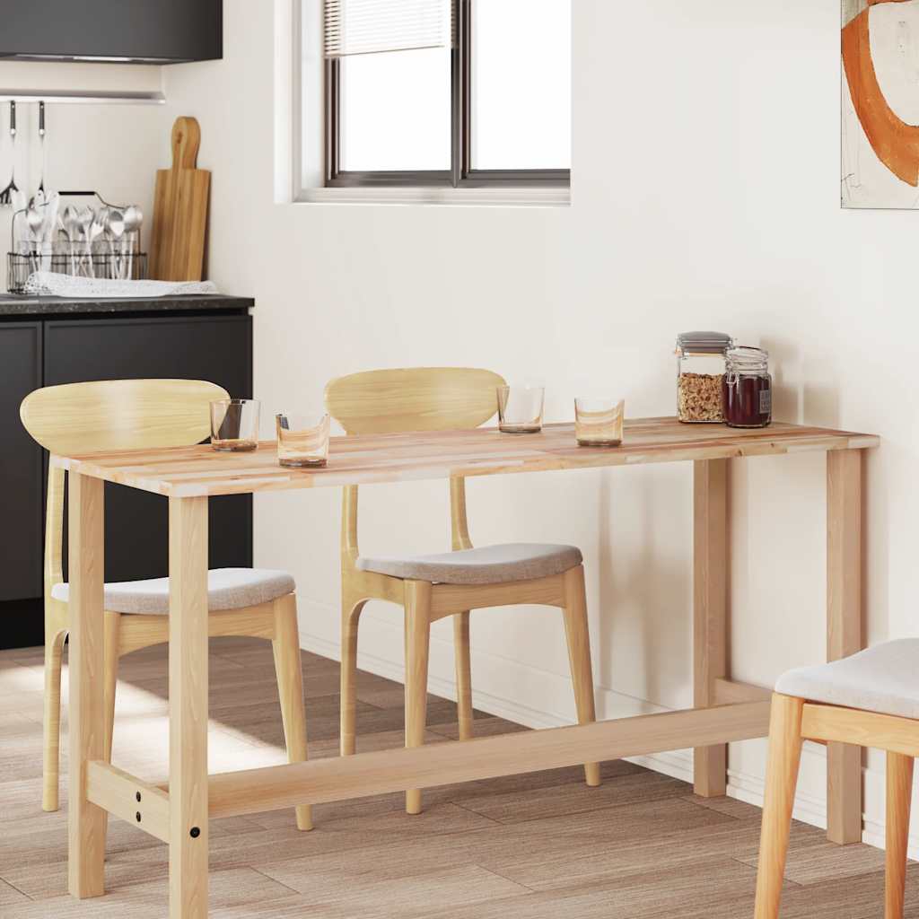 bordplade 140x60x2 cm rektangulær massivt akacietræ