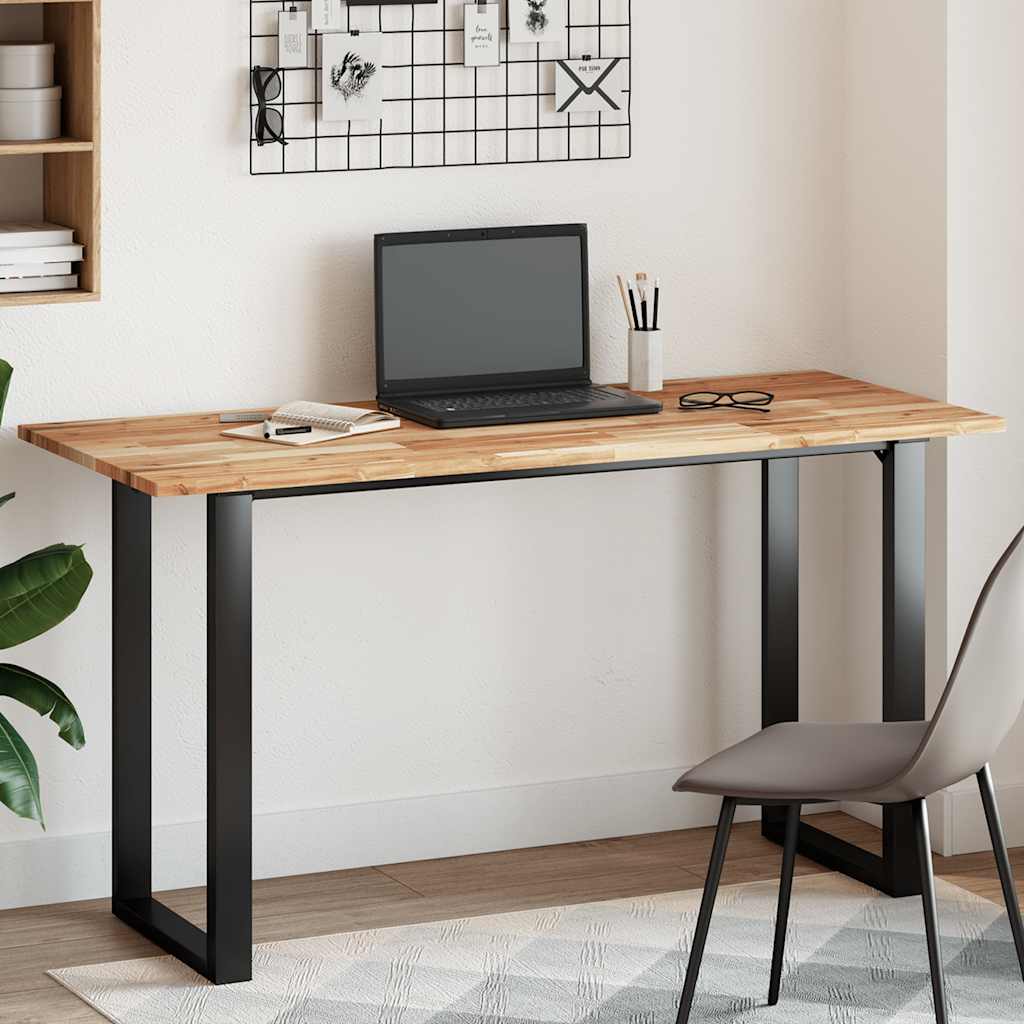 bordplade 140x60x2 cm rektangulær massivt akacietræ billede