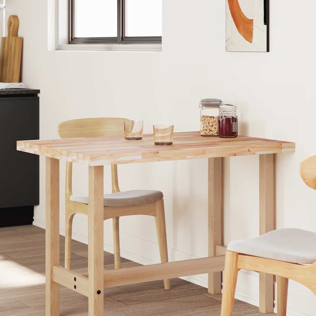 bordplade 80x70x4 cm rektangulær massivt akacietræ