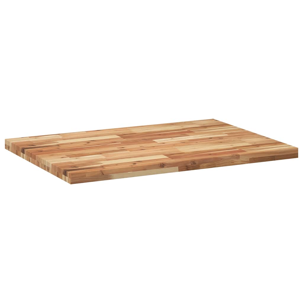 bordplade 80x70x4 cm rektangulær massivt akacietræ