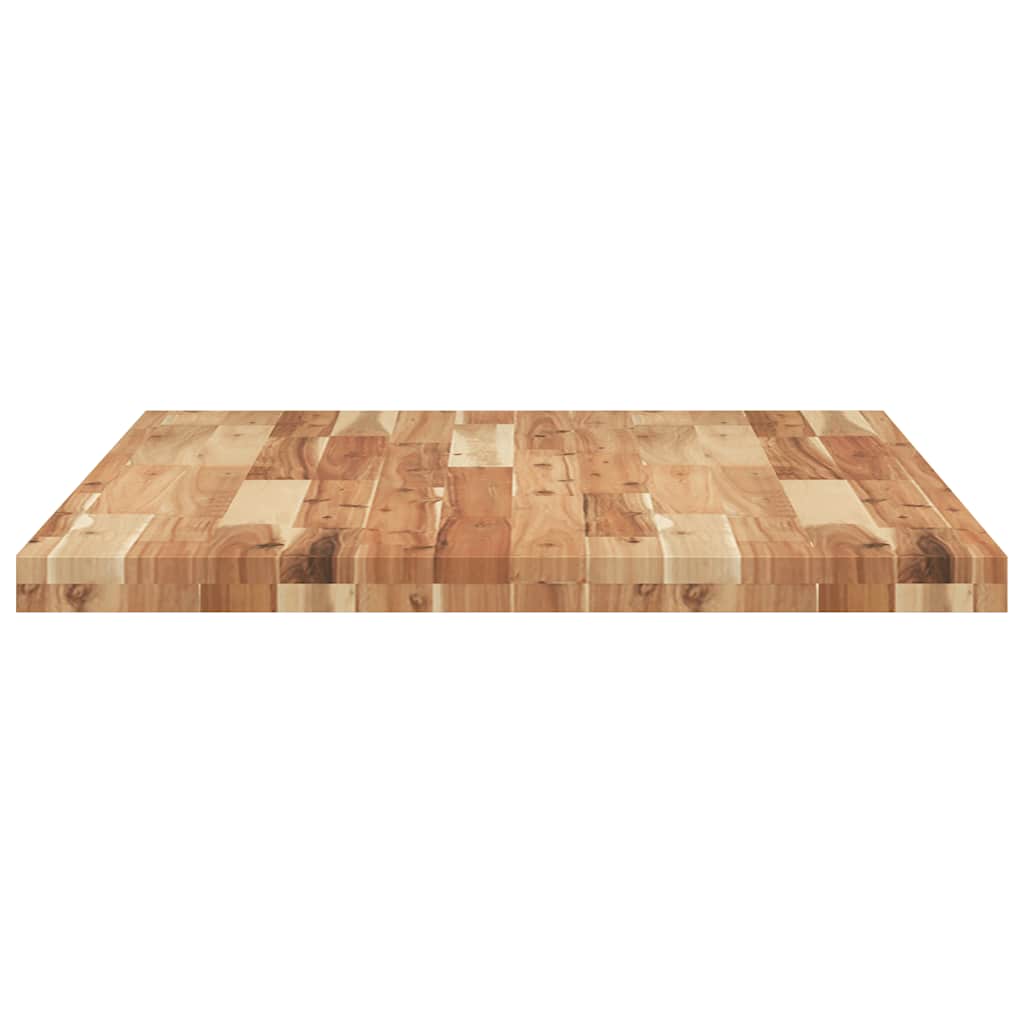 bordplade 80x70x4 cm rektangulær massivt akacietræ