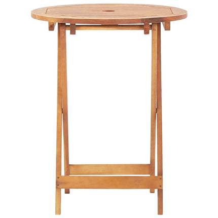 bistrosæt 3 dele polyrattan og massivt træ sort