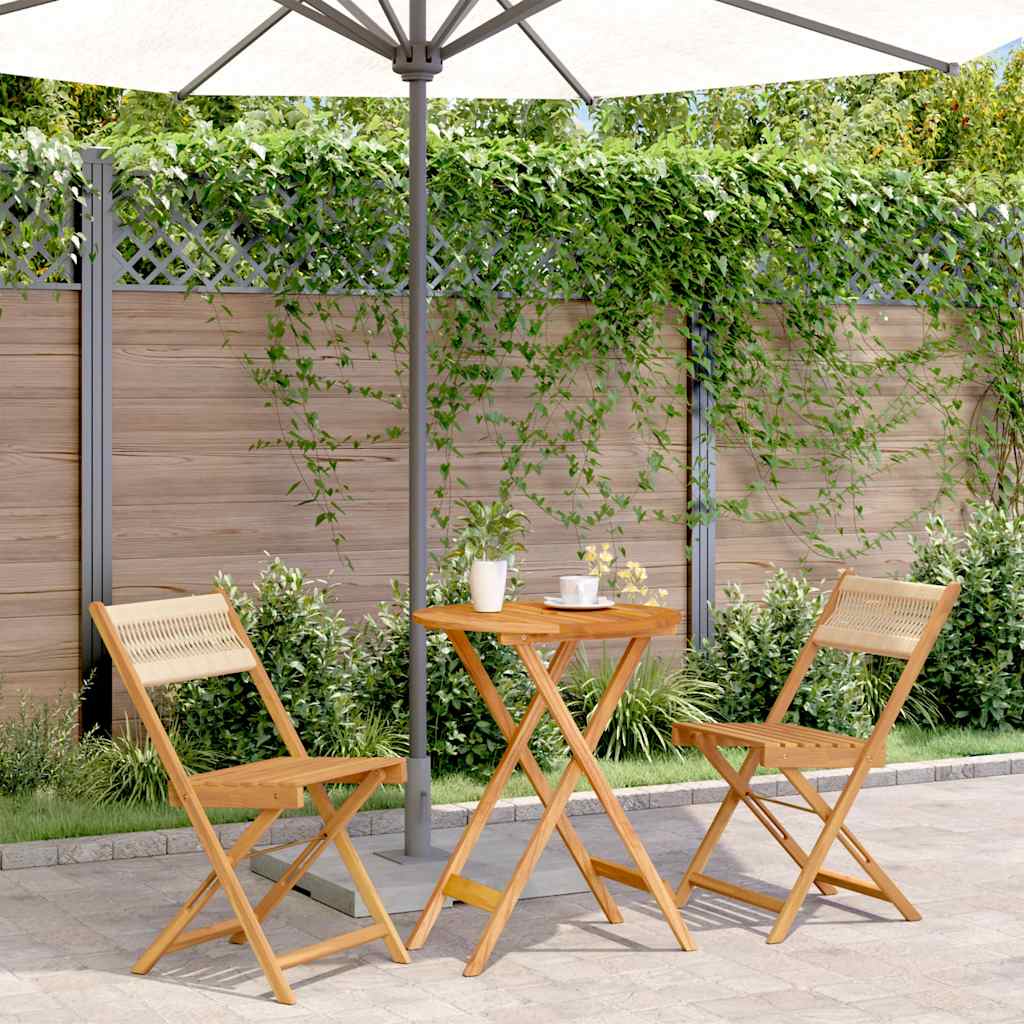 bistrost 3 dele polypropylen og massivt tr beige