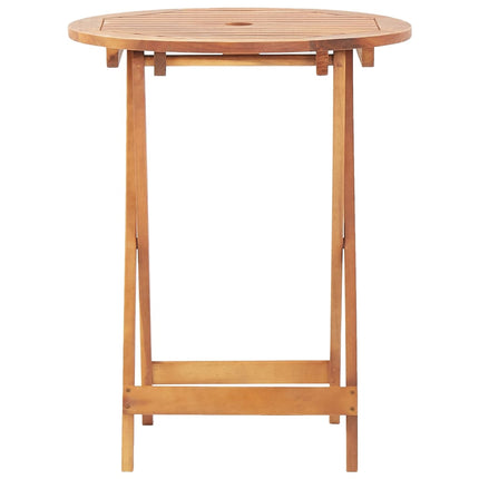 bistrosæt 3 dele polypropylen og massivt træ beige