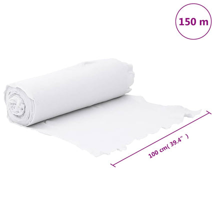 ukrudtsdug 1x150 m polyesterfibre hvid