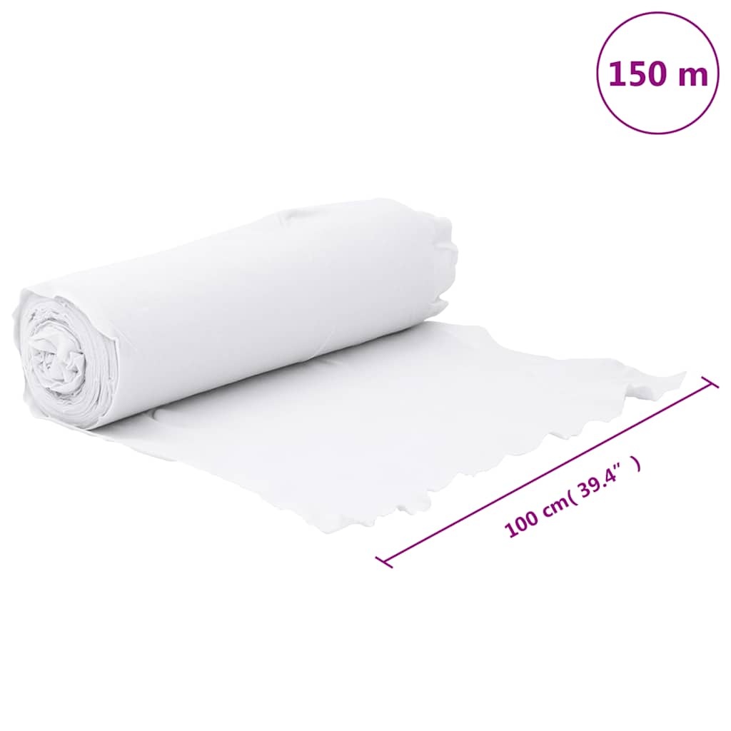 ukrudtsdug 1x150 m polyesterfibre hvid