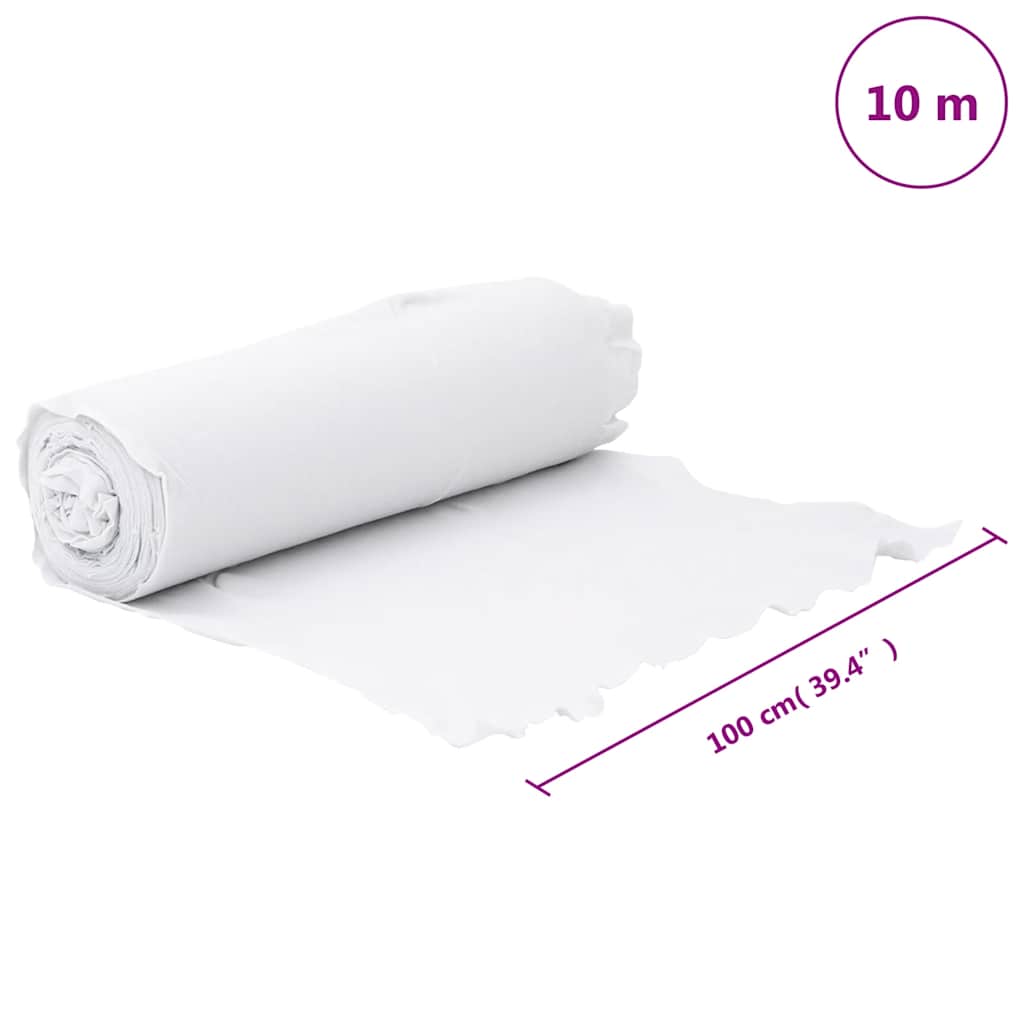 ukrudtsdug 1x10 m polyesterfibre hvid
