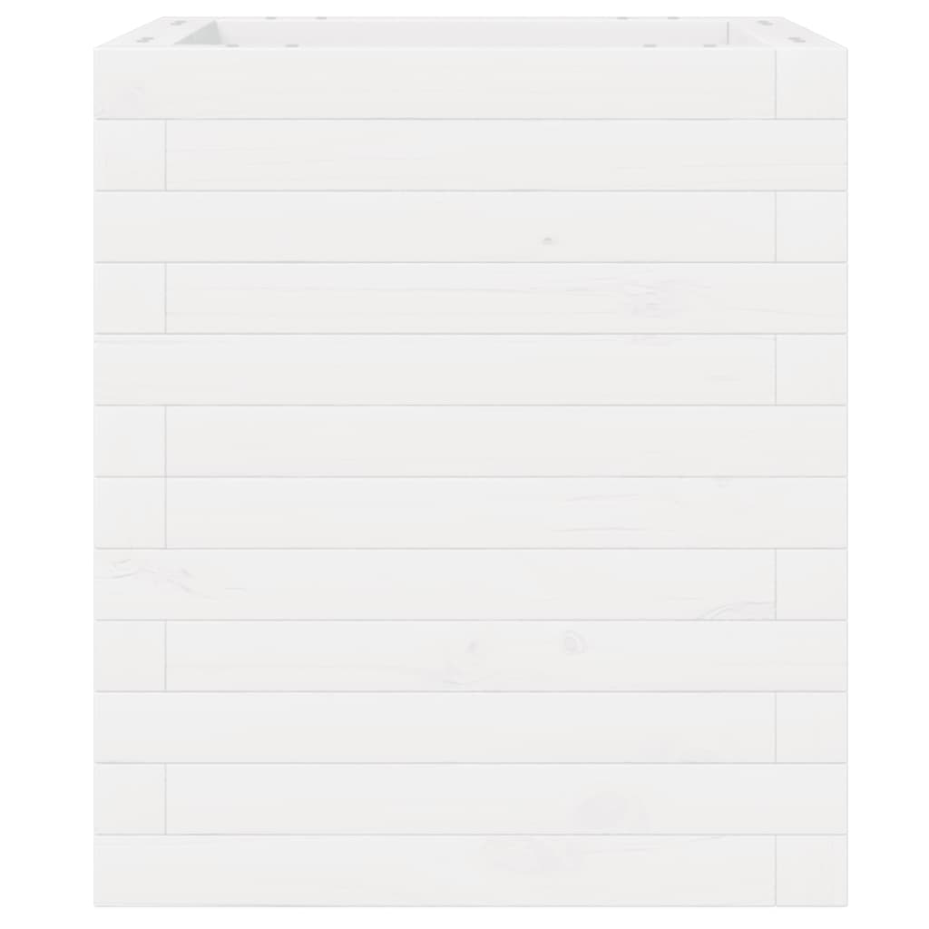 plantekasse 40x40x46 cm massivt fyrretræ hvid