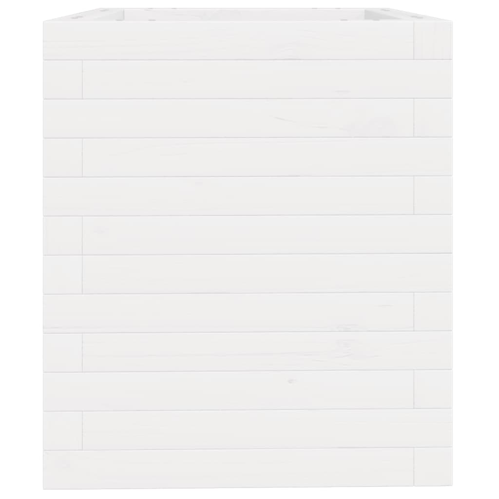 plantekasse 40x40x46 cm massivt fyrretræ hvid