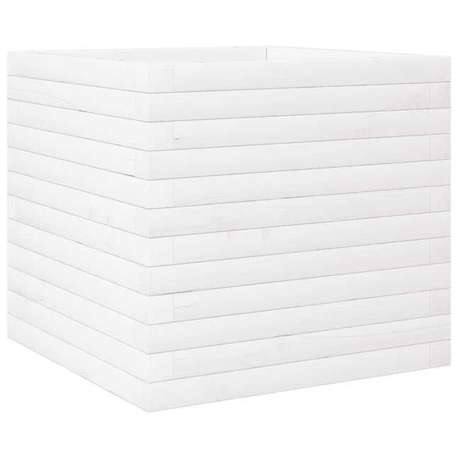 plantekasse 50x50x46 cm massivt fyrretræ hvid