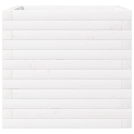 plantekasse 50x50x46 cm massivt fyrretræ hvid