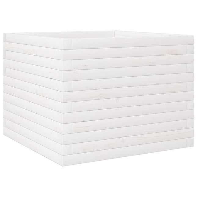 plantekasse 60x60x46 cm massivt fyrretræ hvid