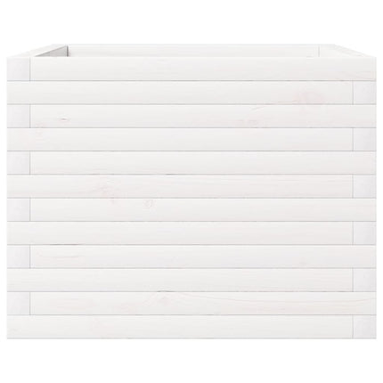 plantekasse 60x60x46 cm massivt fyrretræ hvid