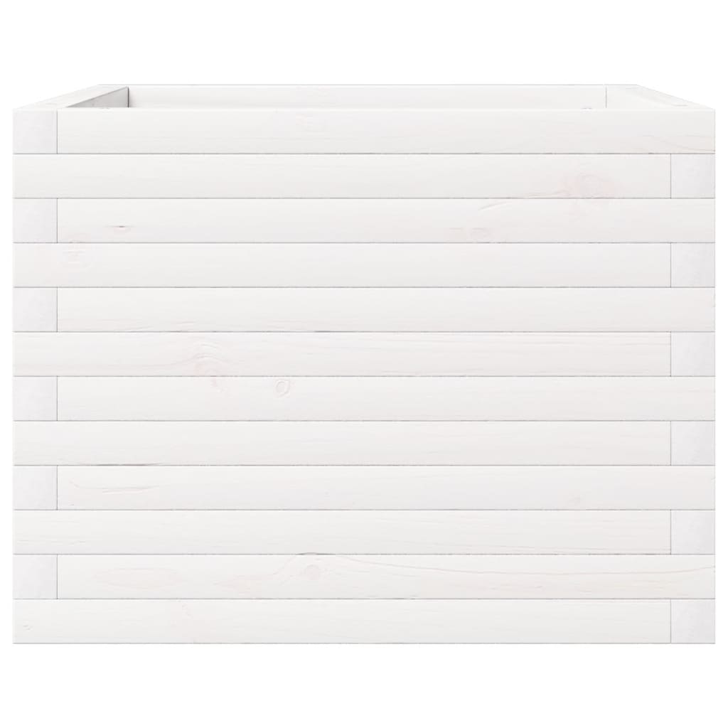 plantekasse 60x60x46 cm massivt fyrretræ hvid