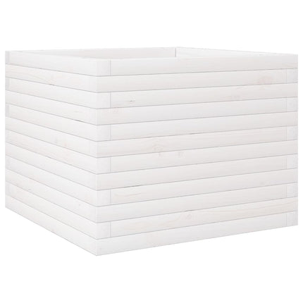 plantekasse 60x60x46 cm massivt fyrretræ hvid