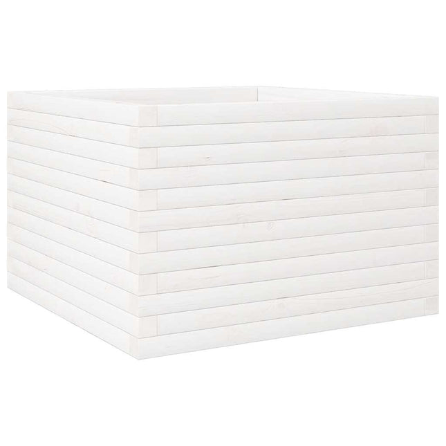 plantekasse 70x70x46 cm massivt fyrretræ hvid