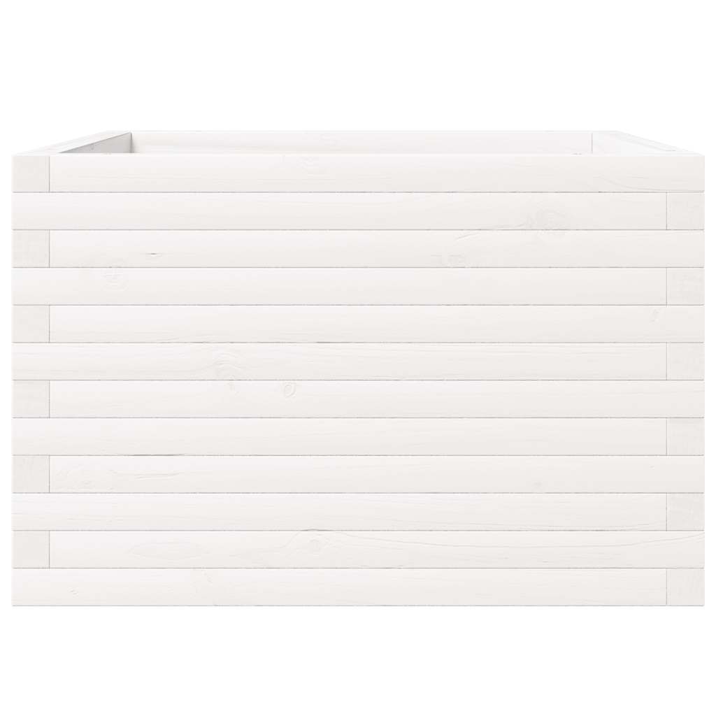 plantekasse 70x70x46 cm massivt fyrretræ hvid
