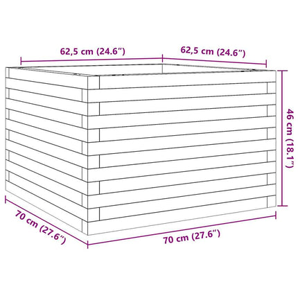 plantekasse 70x70x46 cm massivt douglasgran