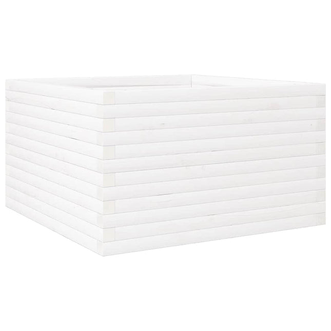 plantekasse 80x80x46 cm massivt fyrretræ hvid