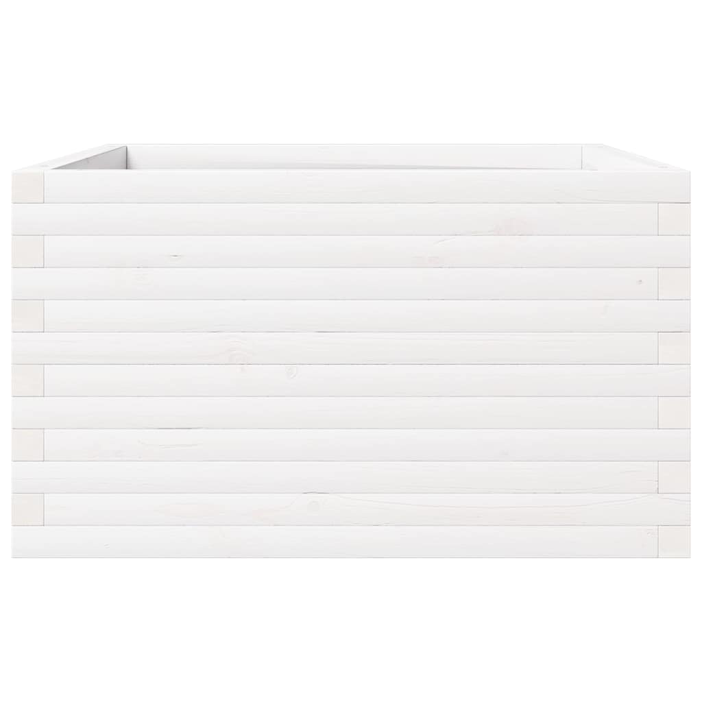 plantekasse 80x80x46 cm massivt fyrretræ hvid