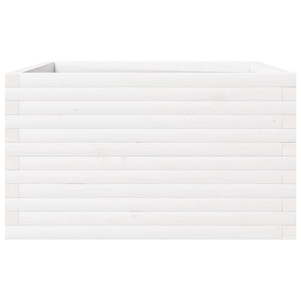 plantekasse 80x80x46 cm massivt fyrretræ hvid