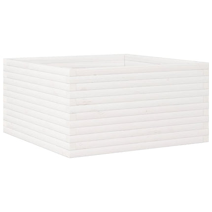 plantekasse 90x90x46 cm massivt fyrretræ hvid