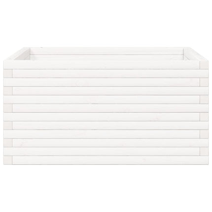 plantekasse 90x90x46 cm massivt fyrretræ hvid
