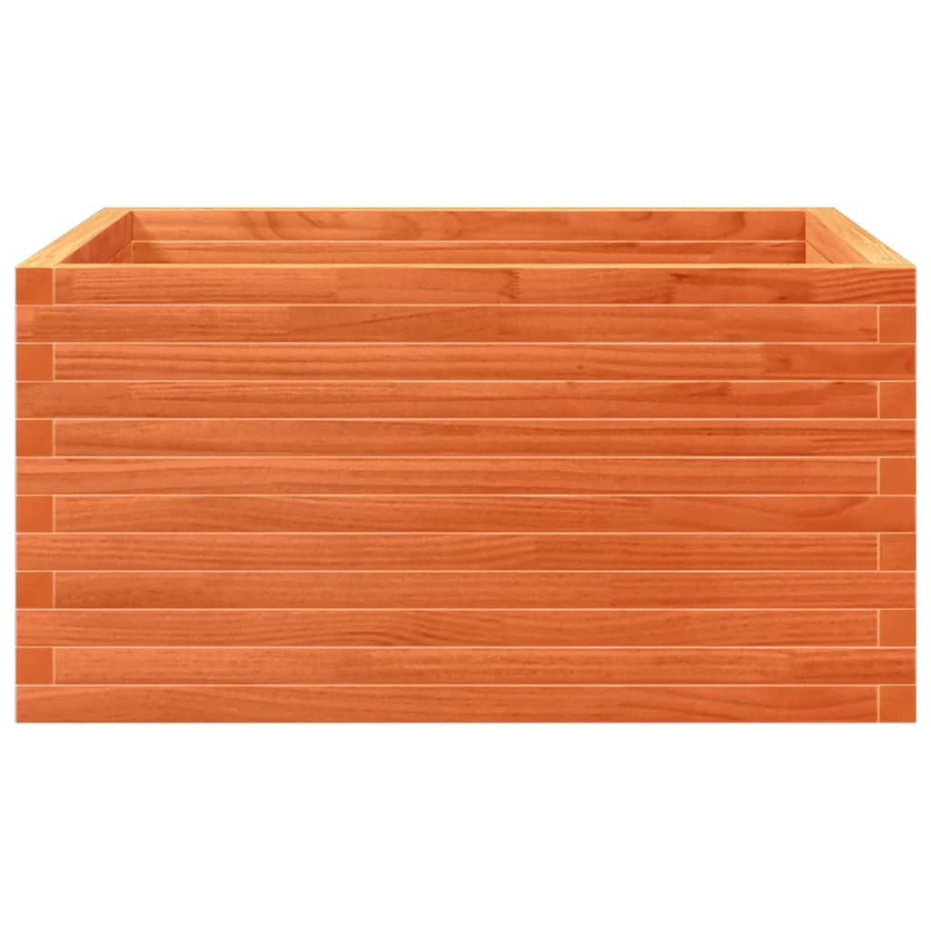 plantekasse 90x90x46 cm massivt fyrretræ gyldenbrun