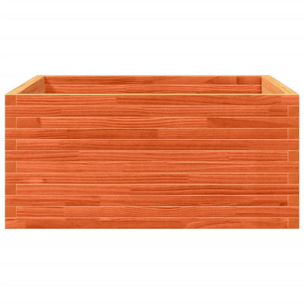plantekasse 100x100x46 cm massivt fyrretræ gyldenbrun