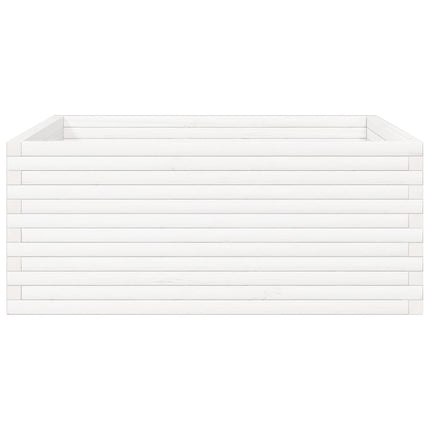 plantekasse 110x110x46 cm massivt fyrretræ hvid