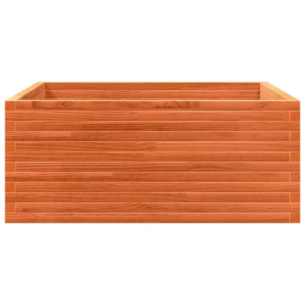 plantekasse 110x110x46 cm massivt fyrretræ gyldenbrun