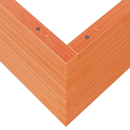 plantekasse 110x110x46 cm massivt fyrretræ gyldenbrun