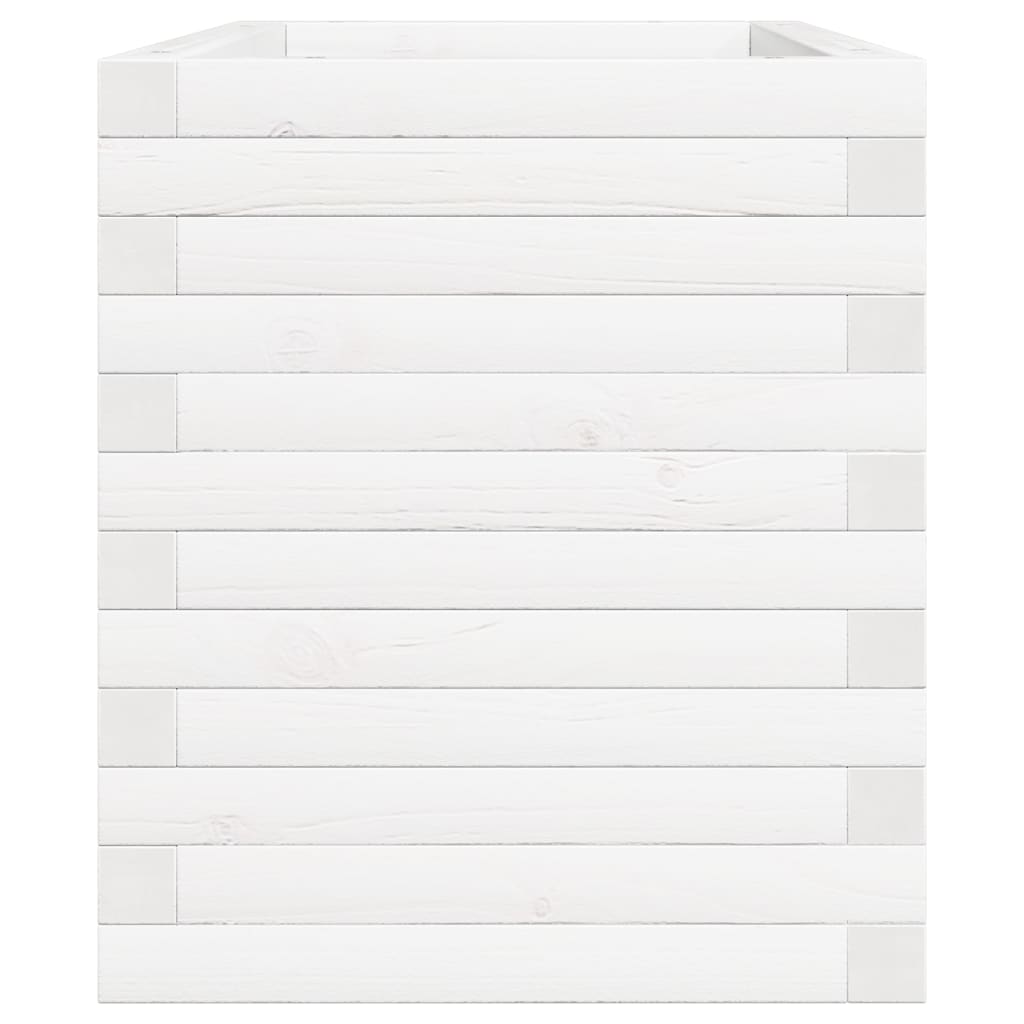 plantekasse 70x40x46 cm massivt fyrretræ hvid