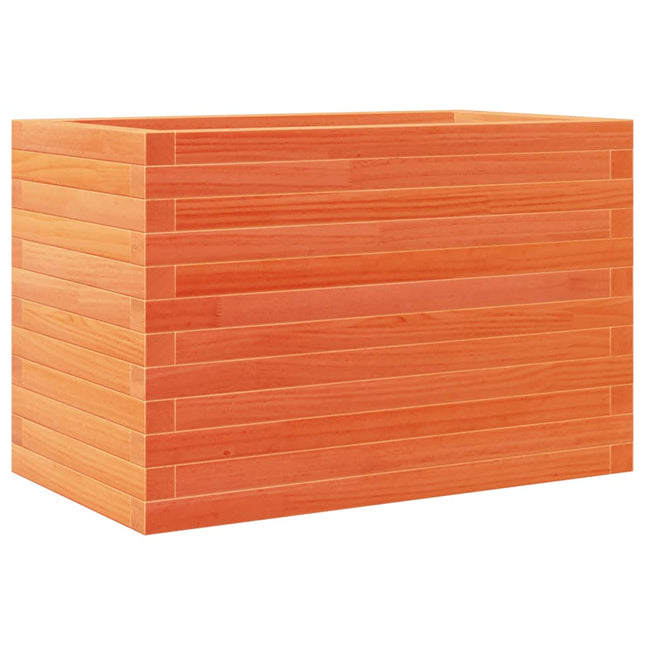 plantekasse 70x40x46 cm massivt fyrretræ gyldenbrun