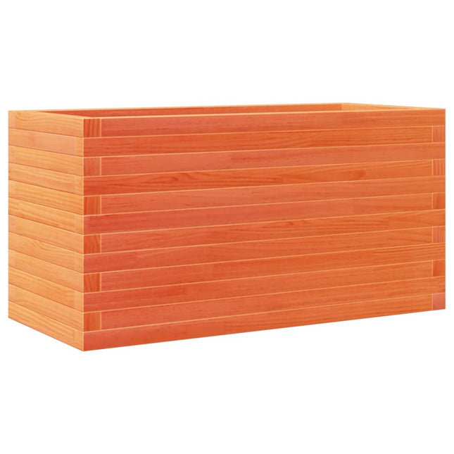 plantekasse 90x40x46 cm massivt fyrretræ gyldenbrun