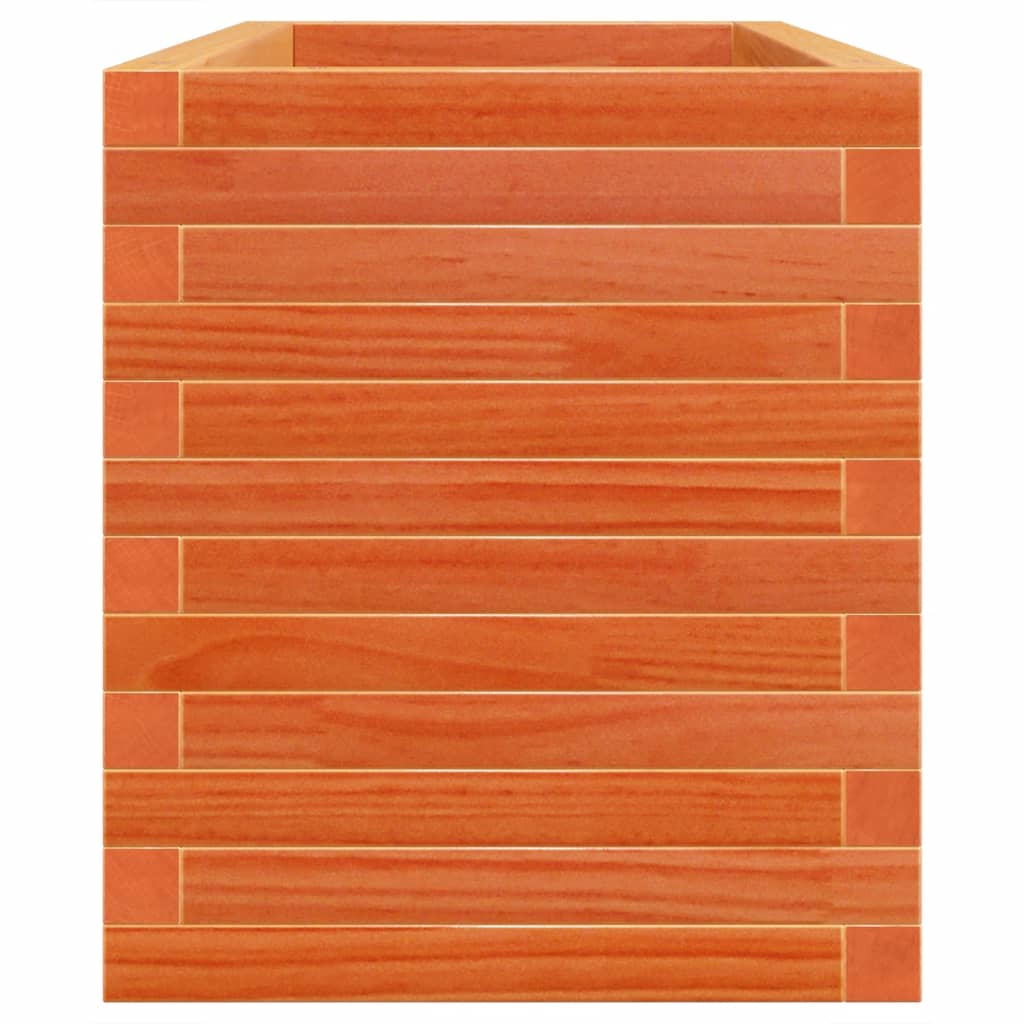 plantekasse 110x40x46 cm massivt fyrretræ gyldenbrun