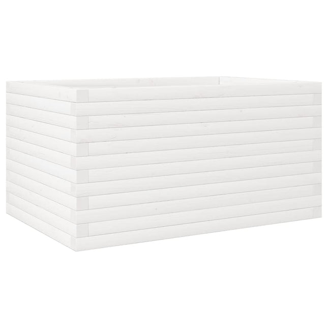 plantekasse 90x60x46 cm massivt fyrretræ hvid