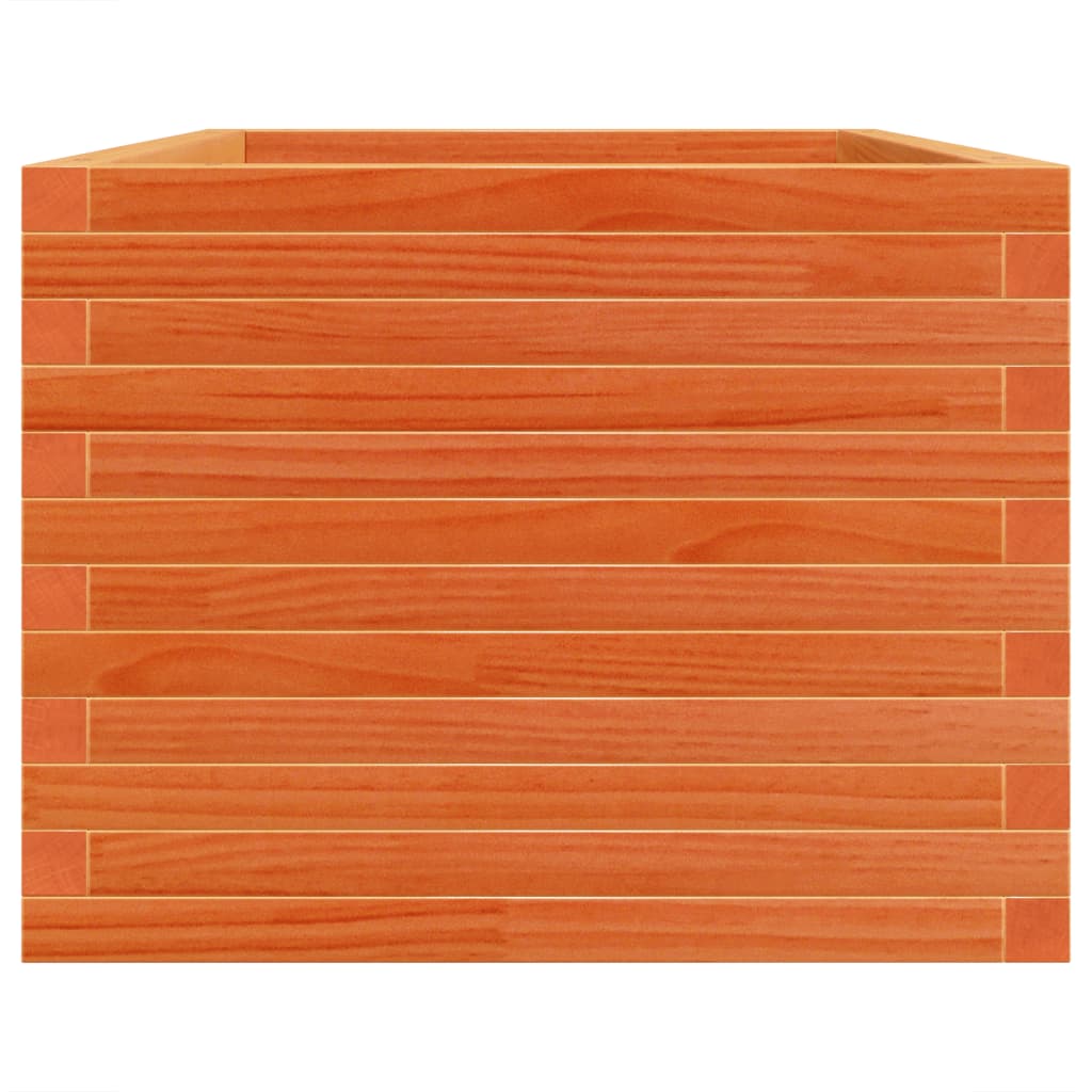 plantekasse 90x60x46 cm massivt fyrretræ gyldenbrun